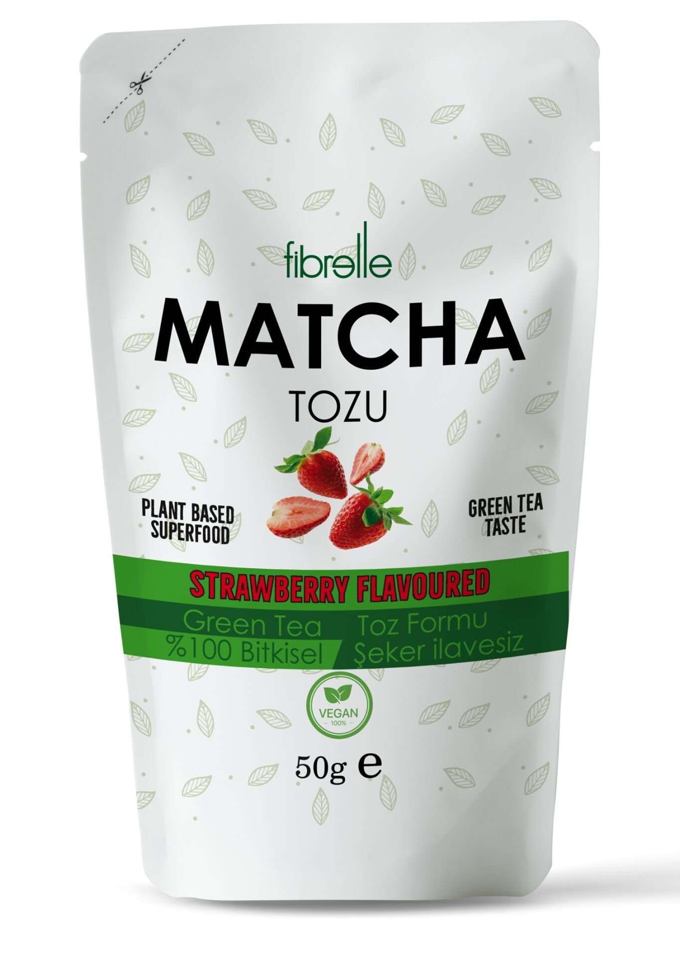 Fibrelle Matcha Çilek Aromalı 50g