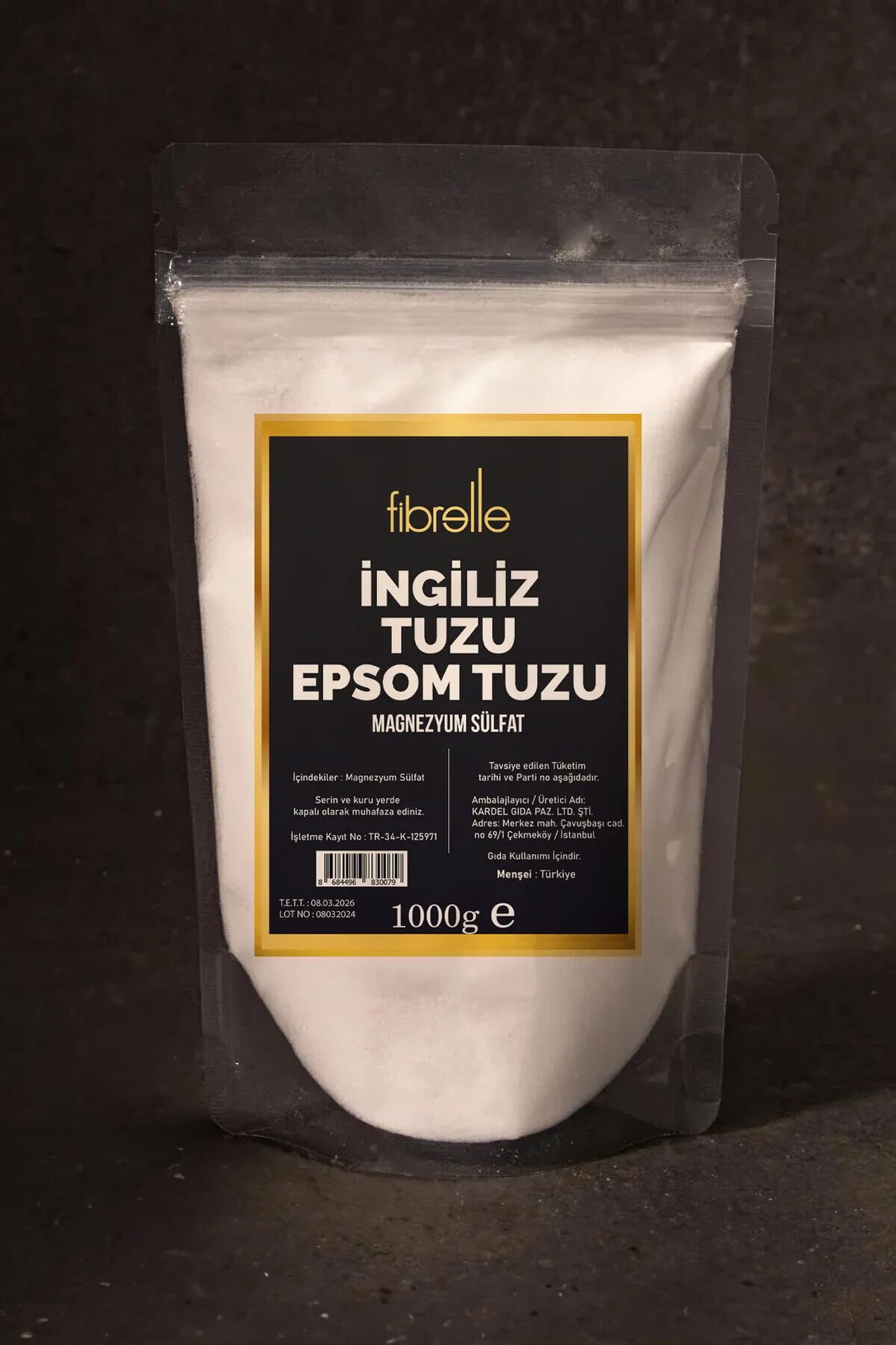 Fibrelle İngiliz Tuzu ( Epsom Tuzu ) Katkısız 1 Kg