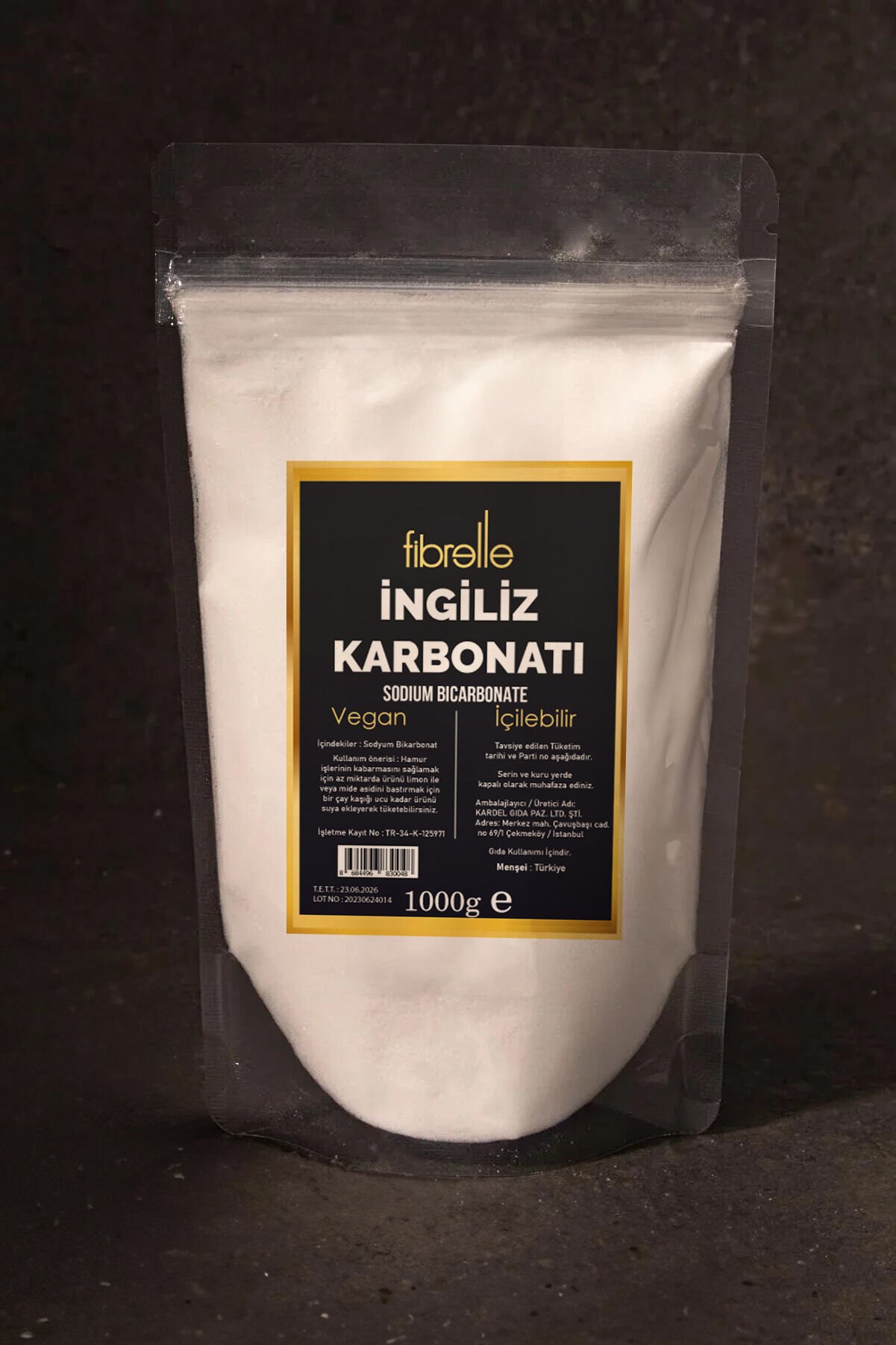 Fibrelle İngiliz Karbonatı Sodyum Bikarbonat 1 Kg